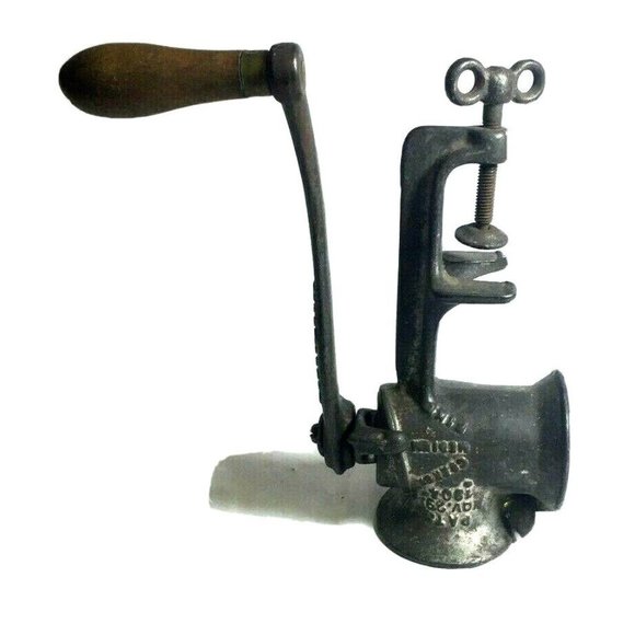Steinfeld Meat Grinder With Wood Handle No. 21 Pat. Nov 29 1904 Vintage - Picture 4 of 8